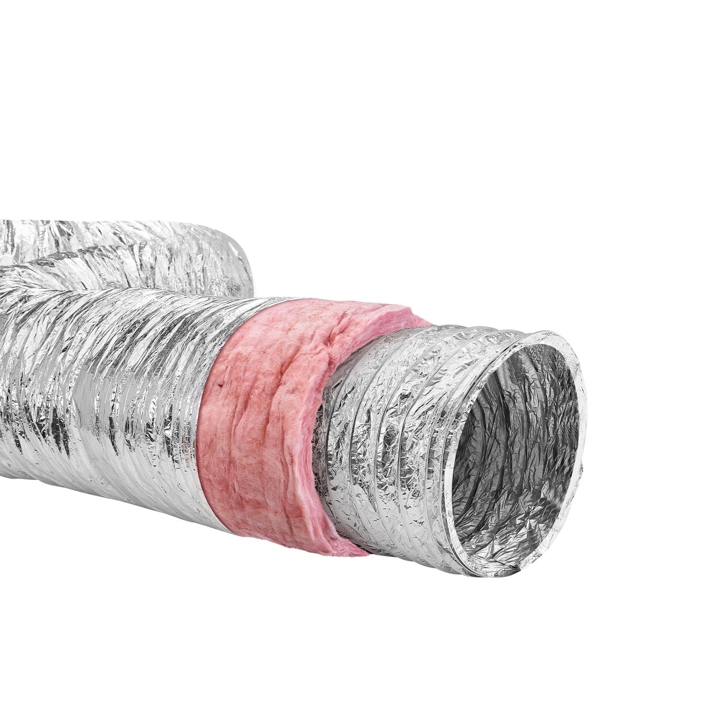 Dryer Vent Hose, 127MM Insulated Flexible Duct 7.62M Long with 2 Duct Clamps, Heavy-Duty Three Layer Protection for HVAC Heating Cooling Ventilation and Exhaust, R-6.0 Flame Resistance Value