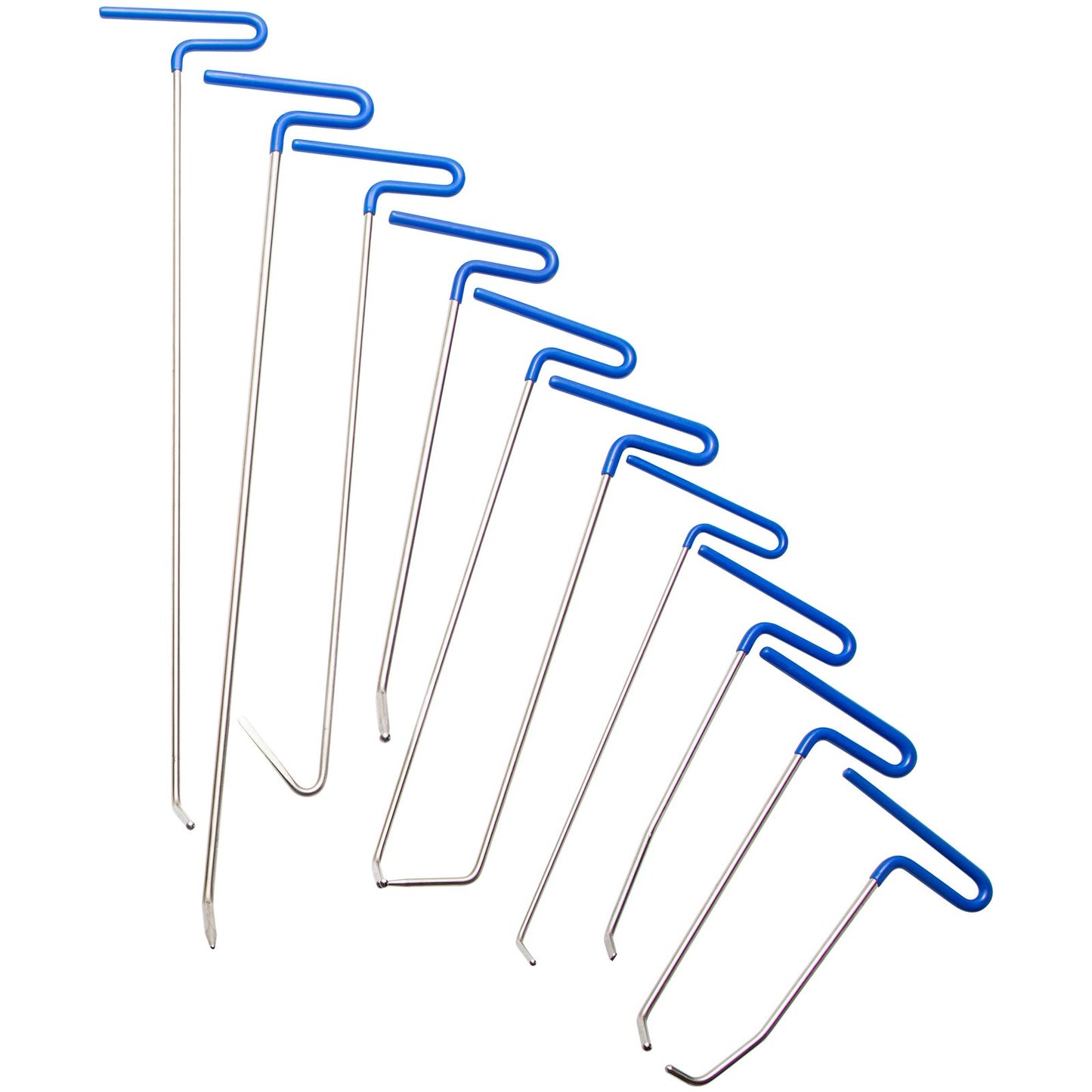 Rods Dent Removal Kit, 21 Pcs Paintless Dent Repair Rods, Stainless Steel Dent Rods, Whale Tail Dent Repair Tools, Professional Hail Dent Removal Tool For Minor Dents, Door Dings And Hail Damage