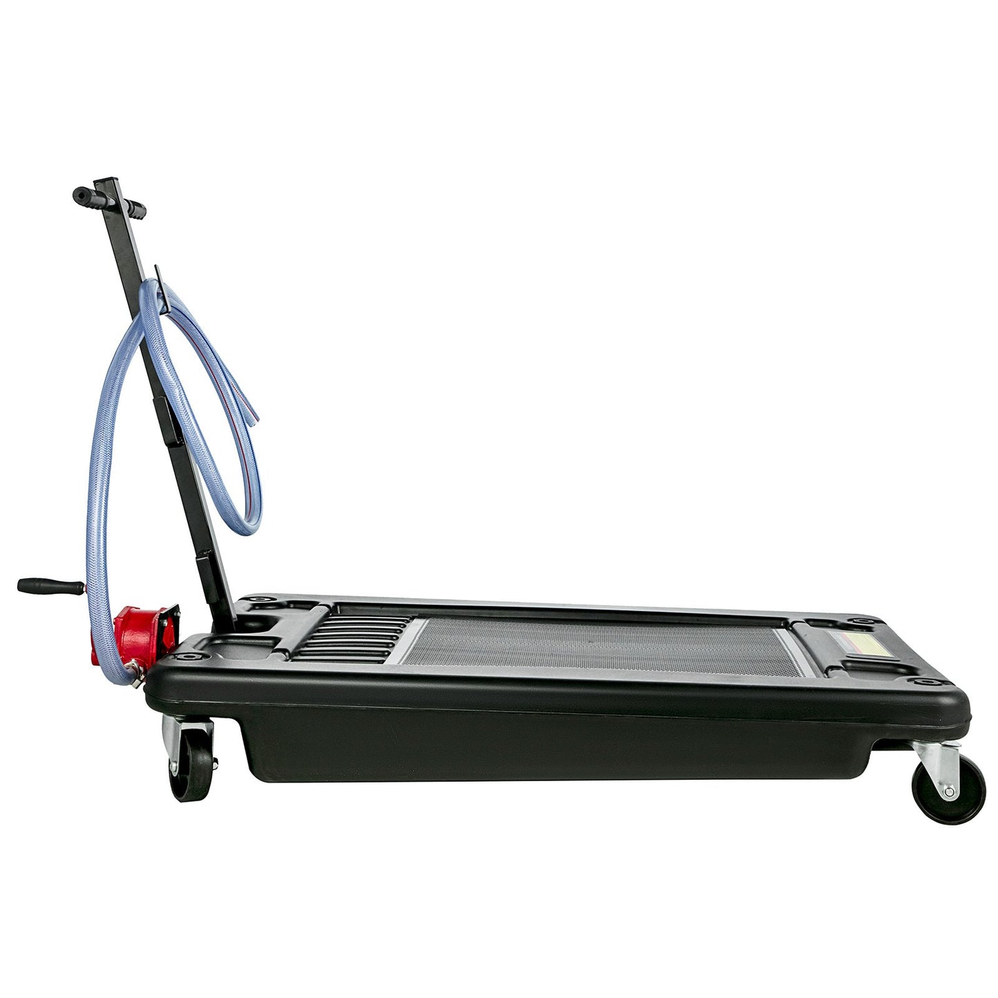 Portable Oil Drain Pan with Pump 64L Oil Drain Pan 17 Gallon Low Profile Oil Drain Pan with 8' Hose for SUV Car and Trucks