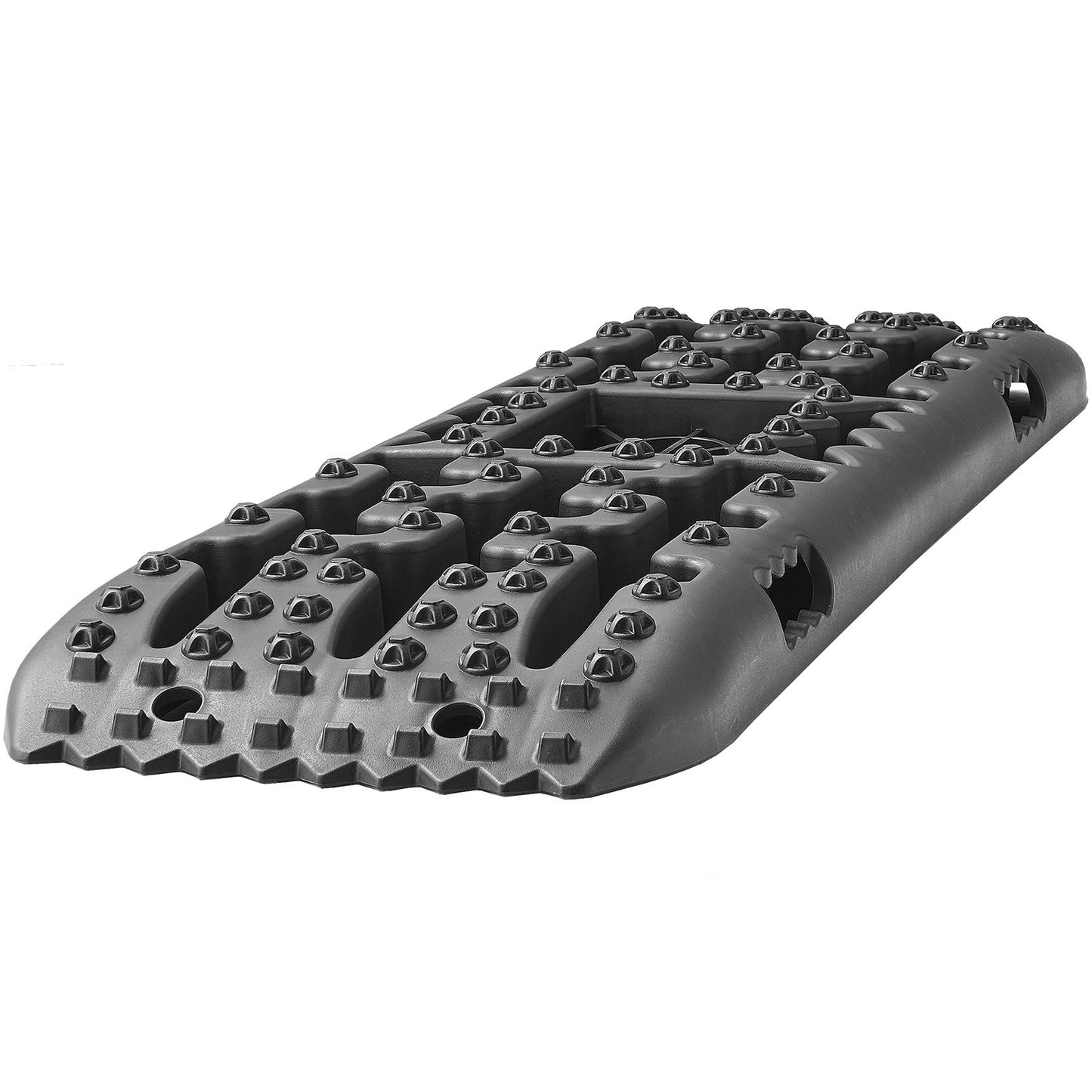 10-Tonnen-Traktionsmatten aus PP-Material, Bergungsmatten für Geländewagen/Pkw/Pickups/SUVs/Wohnmobile, Reifentraktionsmatten (Paar) für Schnee, Sand, Schlamm und loses Gelände, Aufbewahrungstasche, lang, schwarz