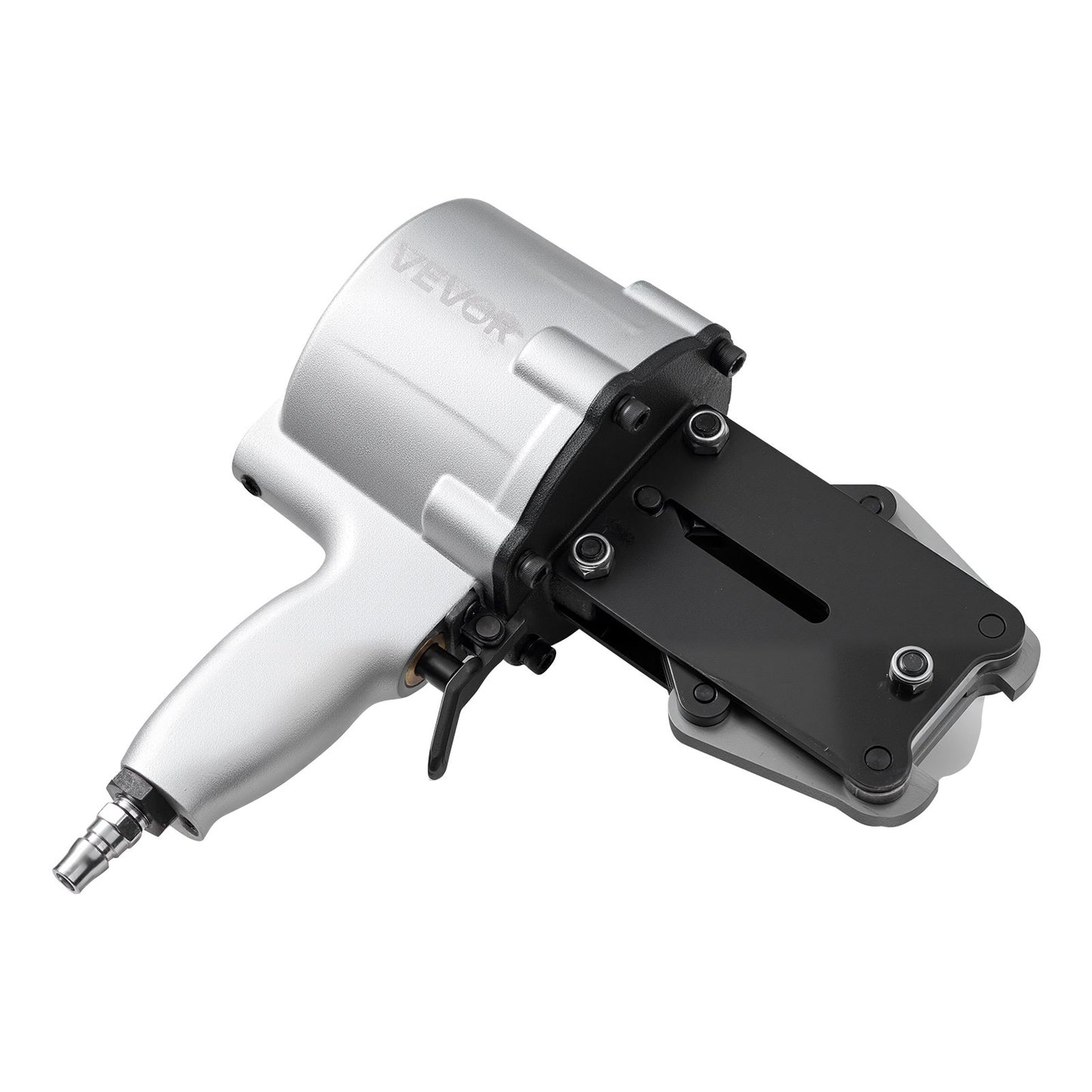 Pneumatische Stahlbandumreifungsmaschine, 8500 N Zugkraft, Spann- und Schneidwerkzeug für 19 mm breite Metallbänder, Hochleistungs-Ballenpresse (geteilt) für hochfeste Verpackungen