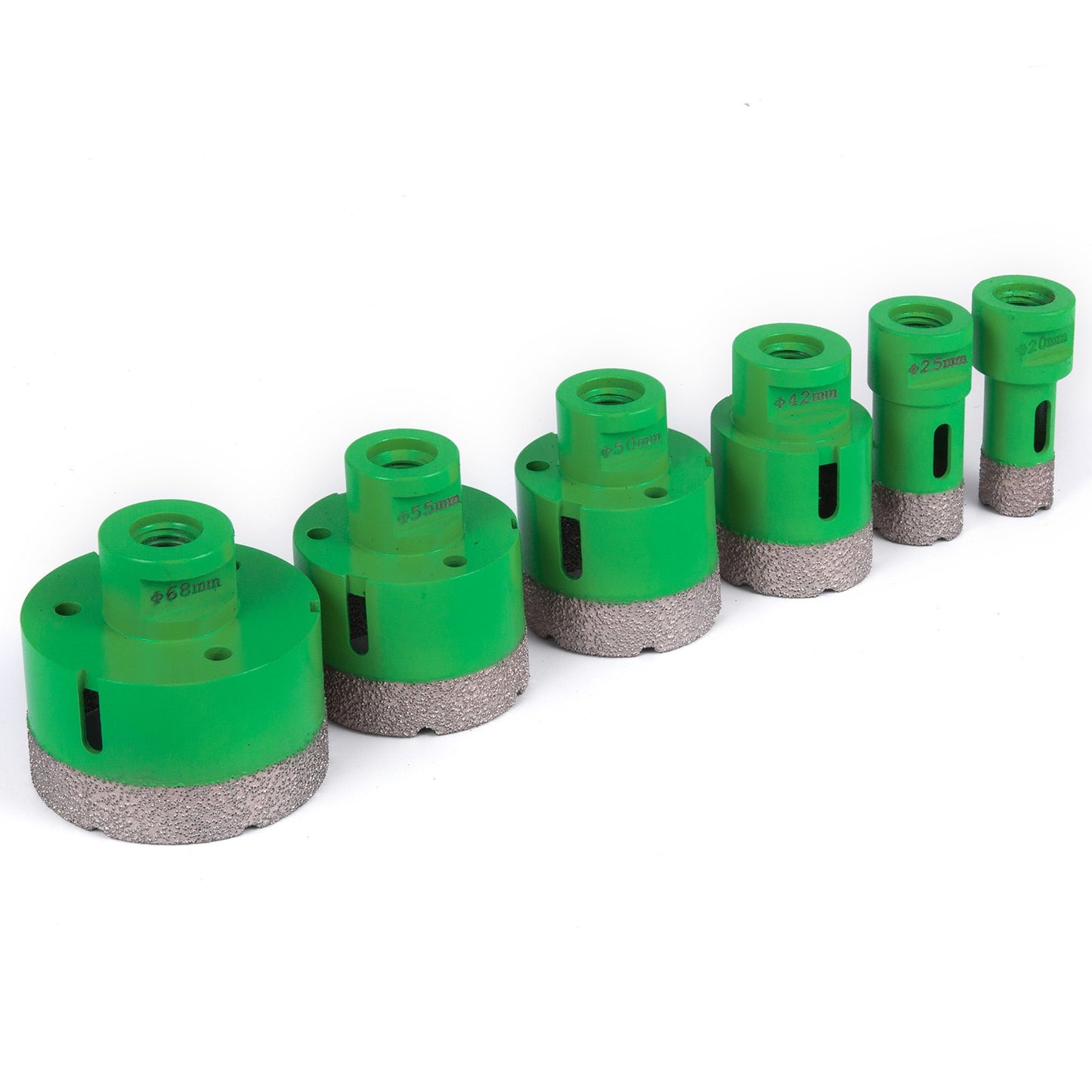 6PCS Diamond Holesaw Set, Diamond Hole Saw Set 20/25/42/50/55/68MM M14 Thread Hole Saw Cutter for Granite carborundum Ceramics