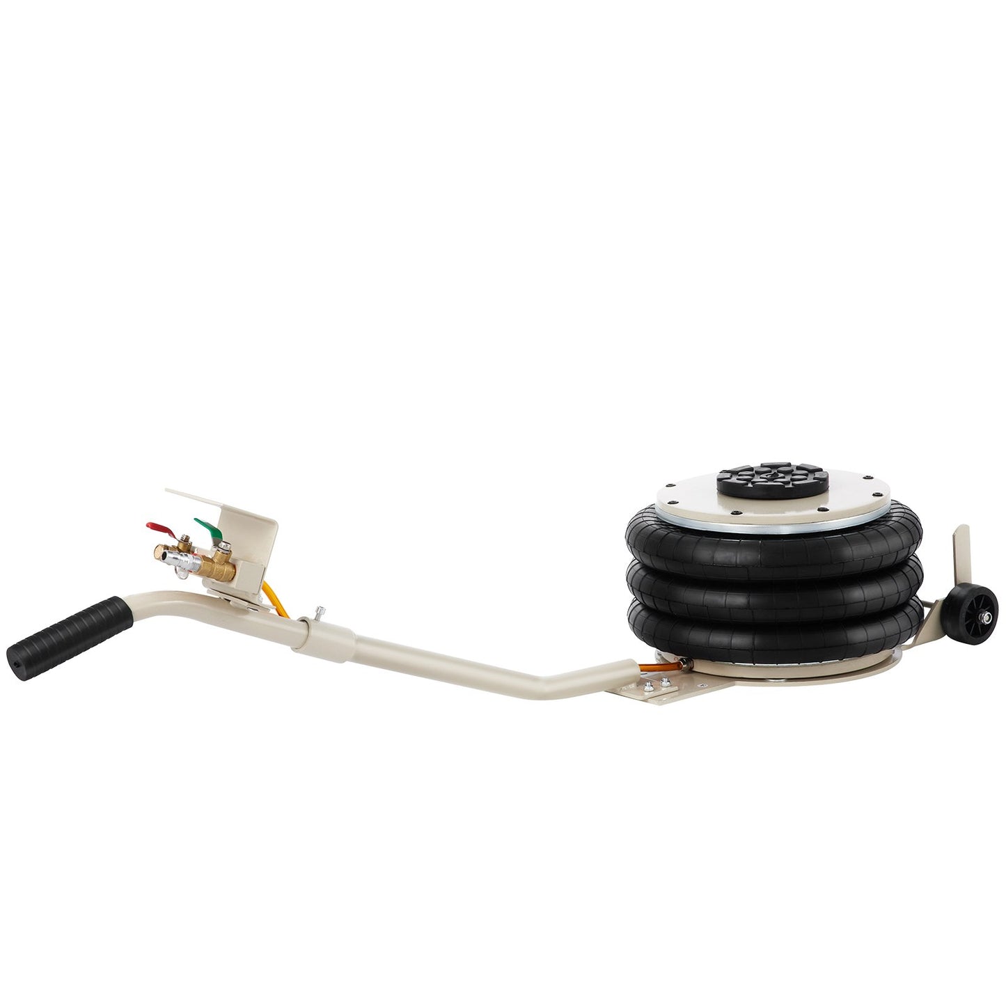 5 Ton/4999.9 kg Pneumatic Jack Triple Bag Air Jack Lifting Height 16.5-40.6 cm Inflatable Car Jack Lifter Pneumatic Air Jack 4999.9 kg Capacity Extremely Fast Lifting