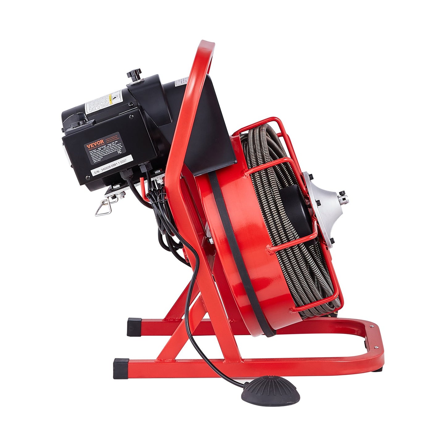 Drain Cleaner Machine Drain Auger 2286 cm x 9.5 mm Manual Feed & 4 Cutters