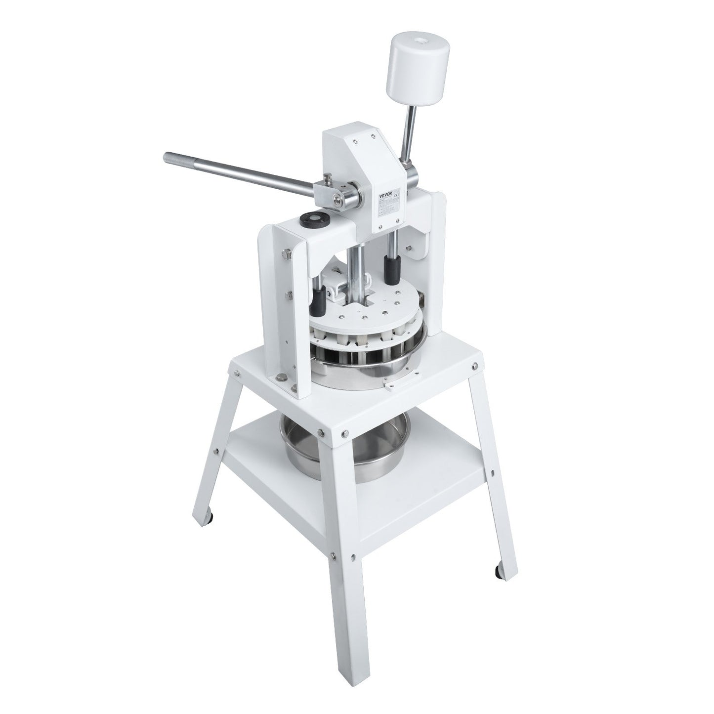 Dough Divider Rounder, 10PCS Manual Dough Equal Divider Machine, 4.23oz - 19.75oz Hand Press Dough Cutter with 304 Stainless Steel Tray and Blade, Bread Maker for Bakery, Restaurant, Commercial