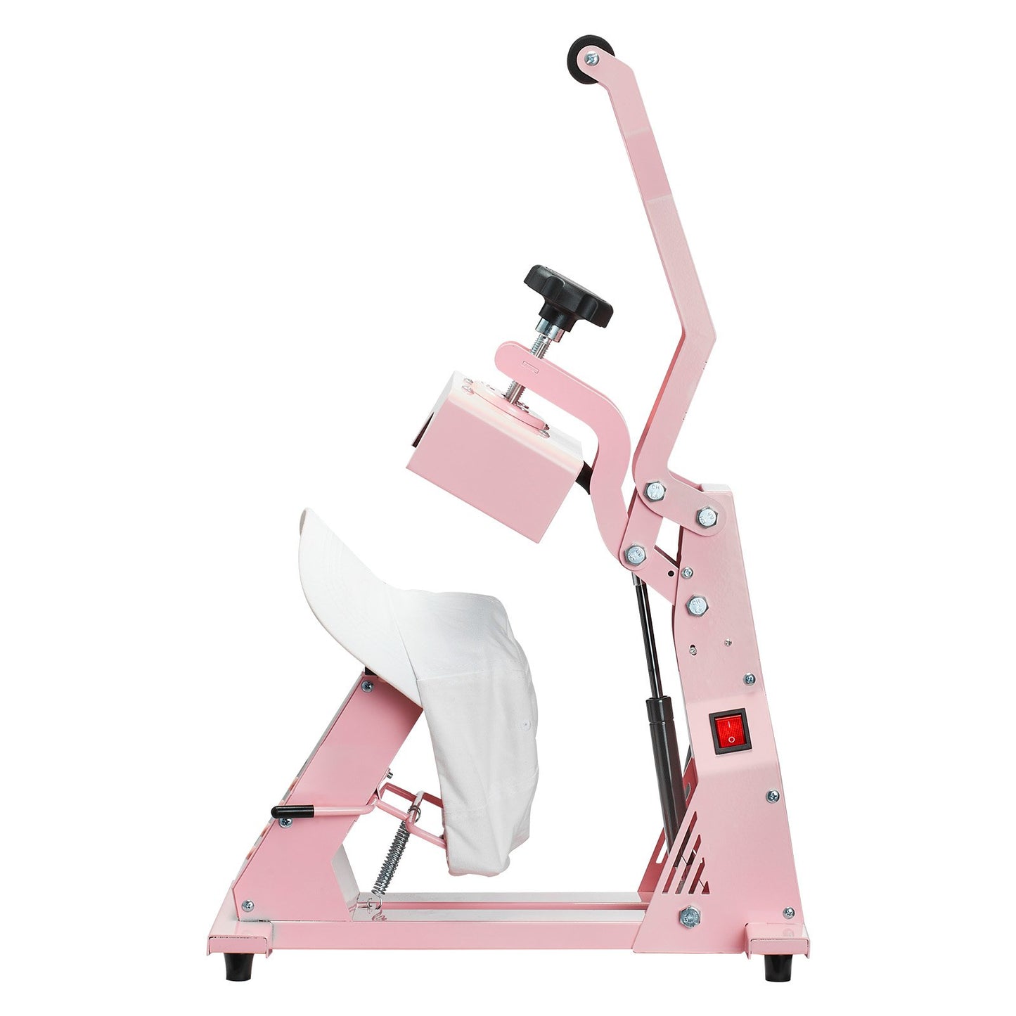 Mützen-Transferpresse mit 2 austauschbaren Heizplatten, präziser Temperatur- und Zeitsteuerung, geeignet für Bügelfolien und Sublimationsdruckprojekte, für Mützen, Stirnbänder, Manschetten, Gesichtsmasken, Rosa