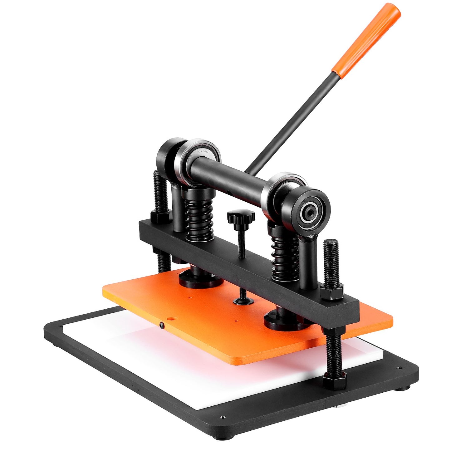 Lederschneidemaschine, 36 x 25,9 cm Prägeplatte, manuelle Stanzmaschine, 1,2 cm Hub, Lederprägemaschine mit zwei Führungswellen für verschiedene Materialien