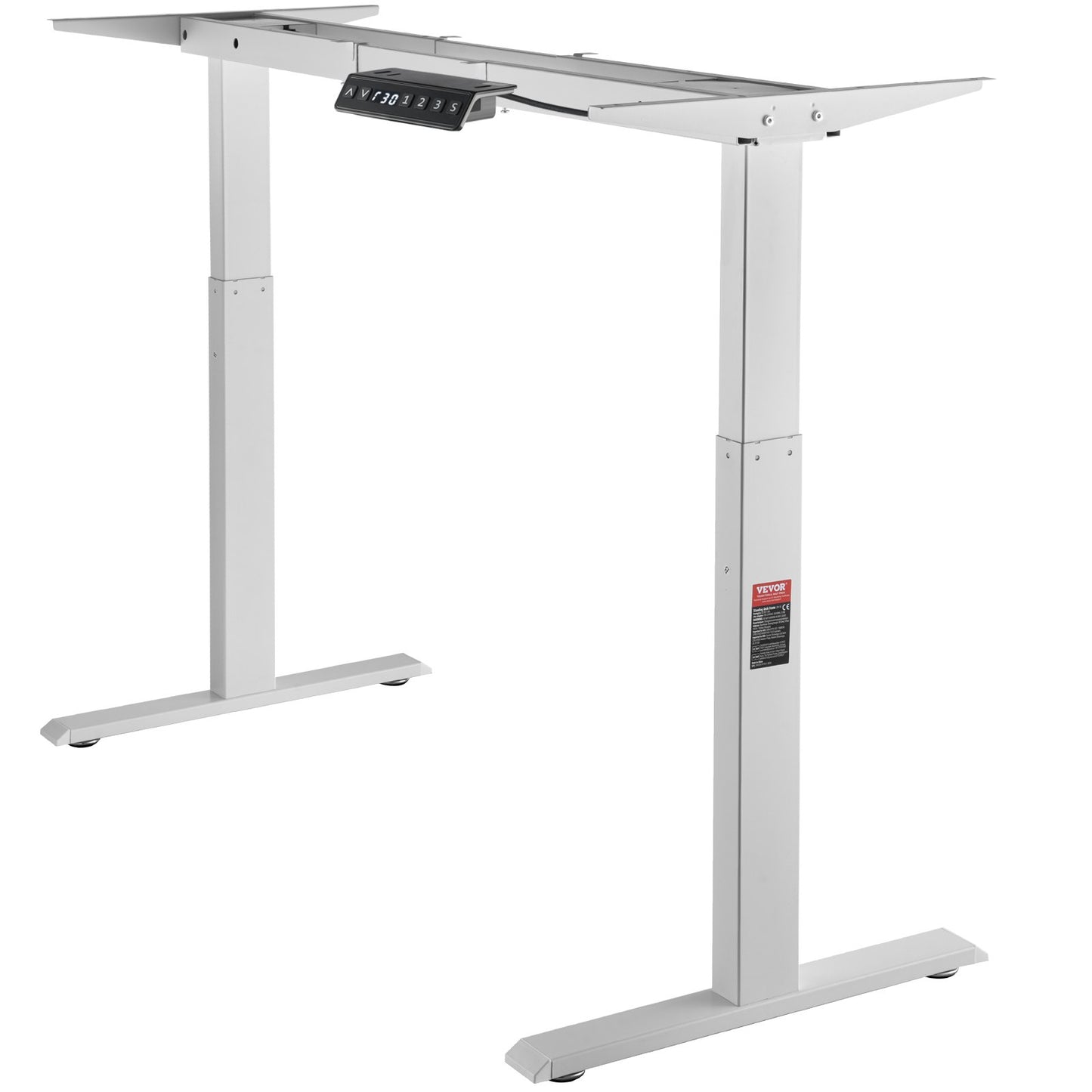 Standing Desk Frame Dual Motor, Adjustable 27.6"-46.1"/70-117 cm Height & 43.3"-70.1"/110-178 cm Length Electric Stand Up Computer Desk Legs, Ergonomic DIY Workstation Base for Home and Office (White Frame Only)