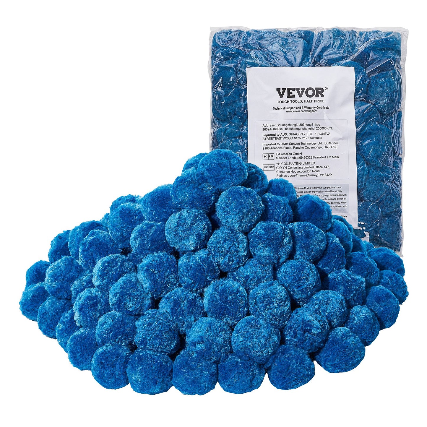Pool Filter Balls for Sand Filter, 0.7 kg/1.5 lbs, Filter Balls Replace Pool Filter Sand, Reusable Blue Polyester Fiber Filter Media with Wash Bag, for Swimming Pool Aquarium Tank Above Ground Pool