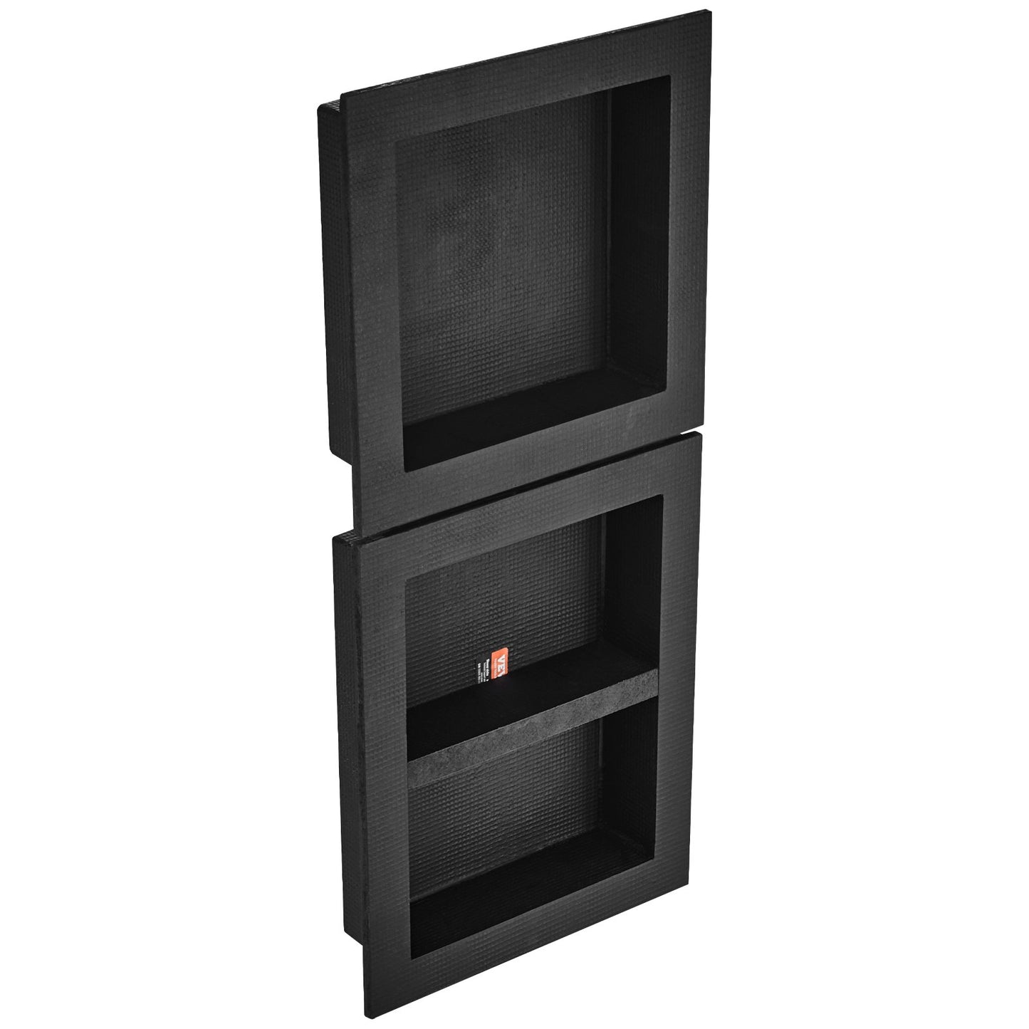 Shower Niche Ready for Tile 40.64x40.64cm & 40.64x50.8cm, Triple Shelf, Square Corners Wall-inserted Niche Recessed, Sealed Protection Modern Soap Storage Niche for Shower Bathroom, Black