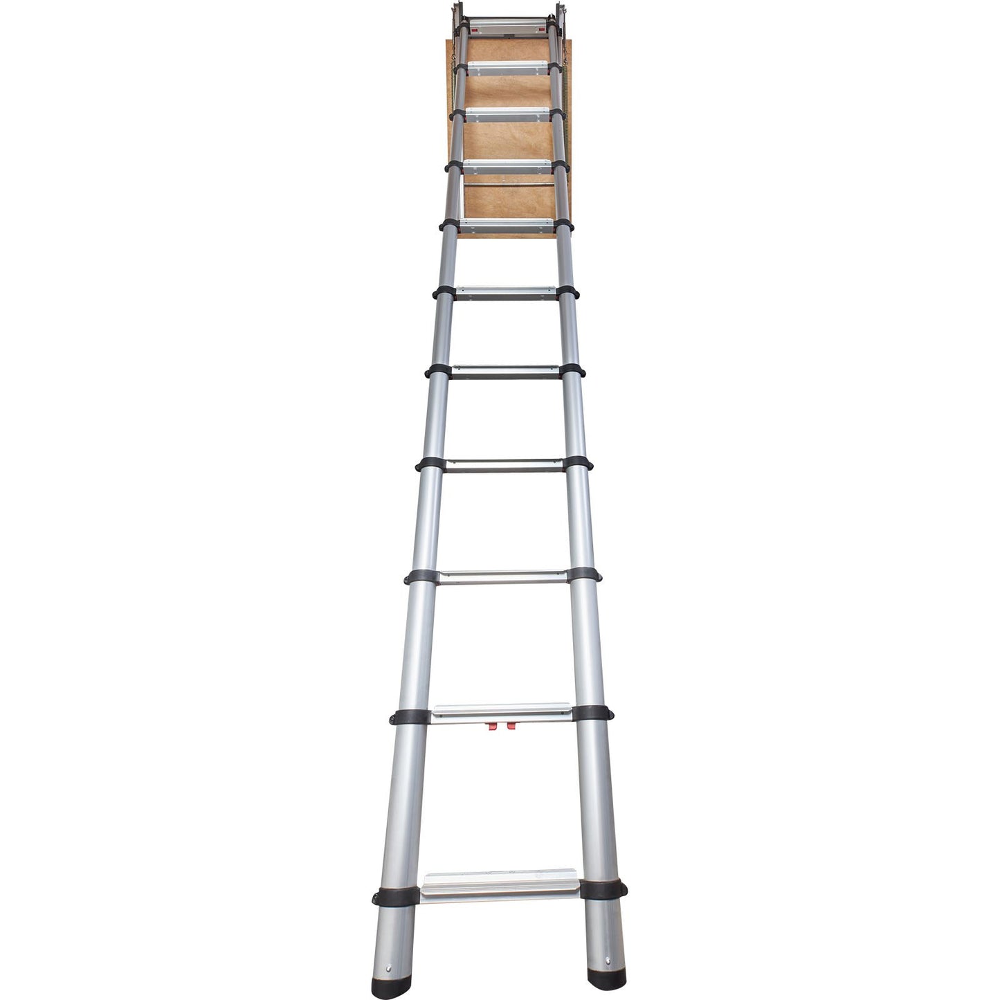Attic Ladder Telescoping, 158.8 kg Capacity, 100 cm x 60 cm, Multi-Purpose Aluminium Extension, Lightweight and Portable, Fits 3m-3.2m Ceiling Heights, Convenient Access to Your Attic Standard