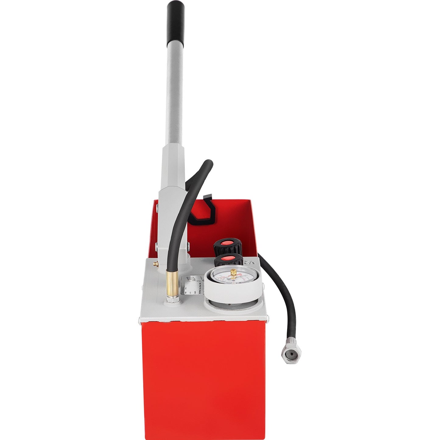 Hydrostatische Druckprüfpumpe, Prüfdruck bis 25 bar/2,5 MPa, 12,1-Liter-Tank, hydraulisches Hand-Wasserdruckprüfgerät mit Zwei-Manometer-Einheit und R-1,27-cm-Anschluss, für die Druckprüfung von Rohrleitungen