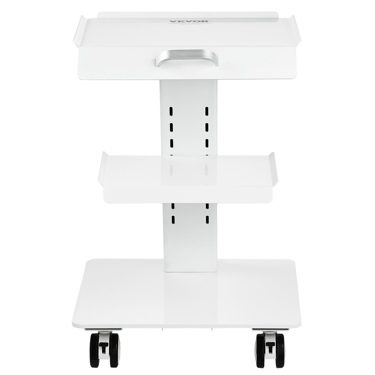 Lab Trolley, 3-Layer Rolling Lab Cart, Metal Mobile Trolley with Swivel Wheels, Tray Rolling Clinic Cart 100 kg Weight Capacity, for Lab, Clinic, Beauty and Salon