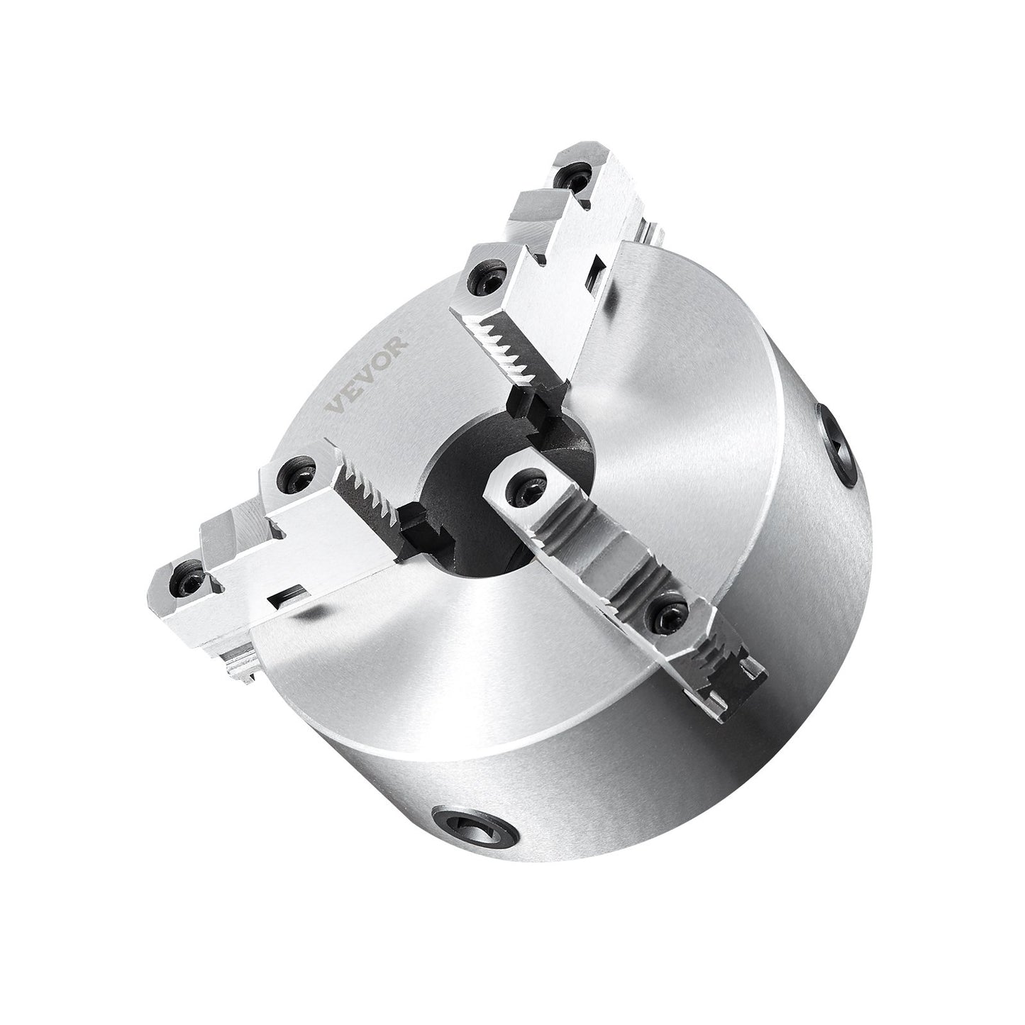 3-Jaw Lathe Chuck, 8'', Self-Centering Lathe Chuck, 0.16-8 in/4-200 mm Clamping Range with T-key Fixing Screws Hexagon Wrench, for Lathe 3D Printer Machining Center Milling Drilling Machine