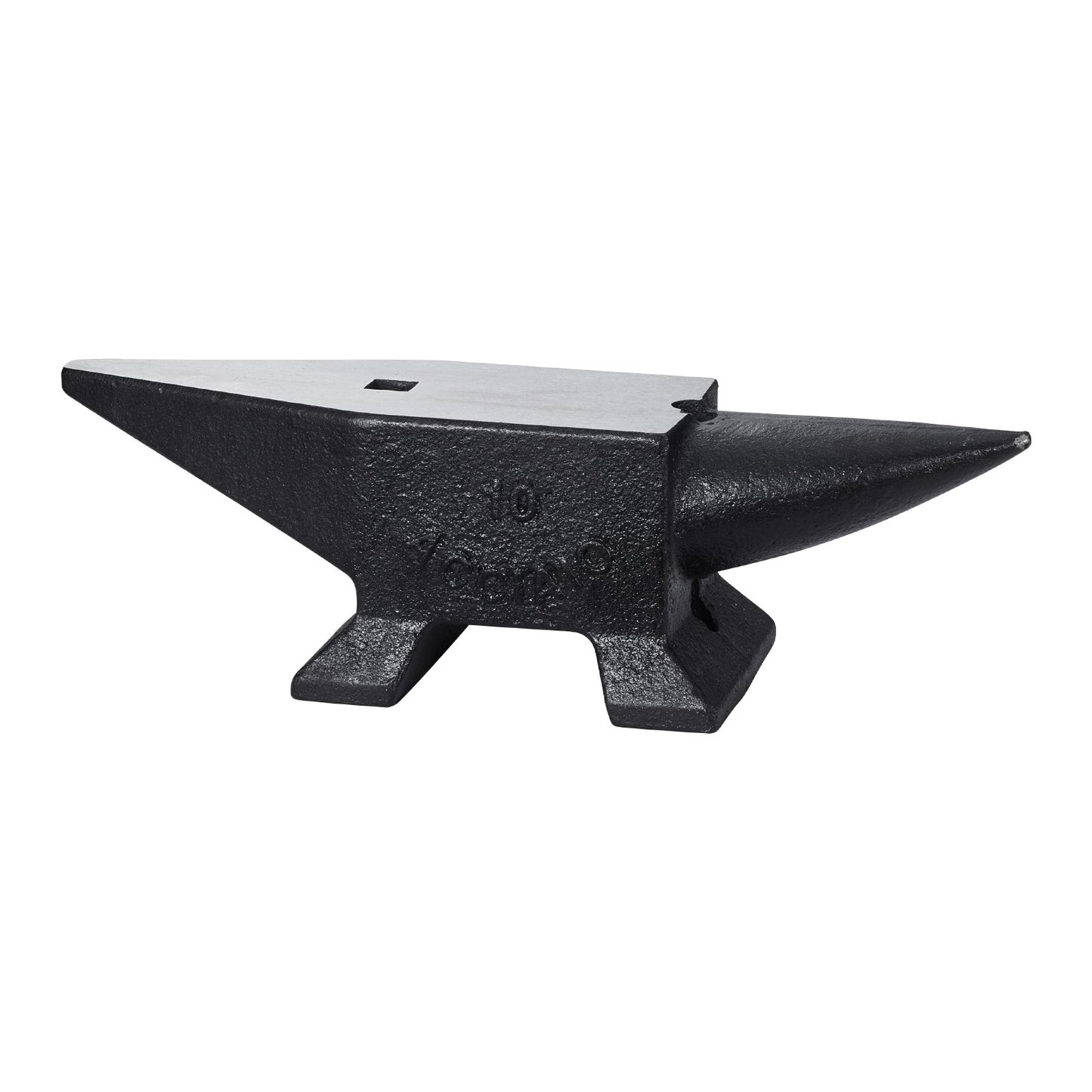 Cast Iron Anvil, 22 Lbs/10kg Single Horn Anvil, with Large Countertop and Stable Base, High Hardness Rugged Round Horn Anvil Blacksmith, for Shaping, Bending