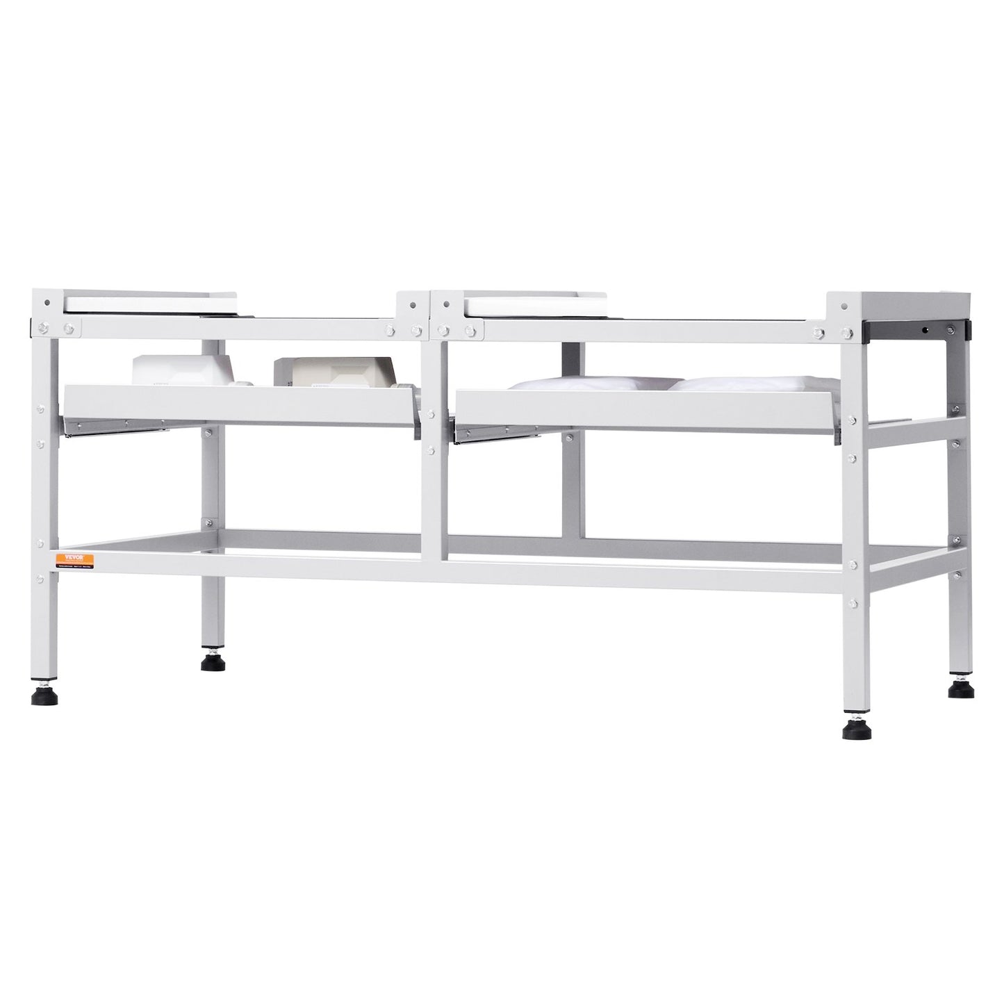 Washing Machine Stand, 48.5x25-Inch Washer Laundry Pedestal, 590LBS Load Capacity Washer And Dryer Pedestal Base with Double Trays, 4 Adjustable Feet for Lifting Washing Machines, Carbon Steel