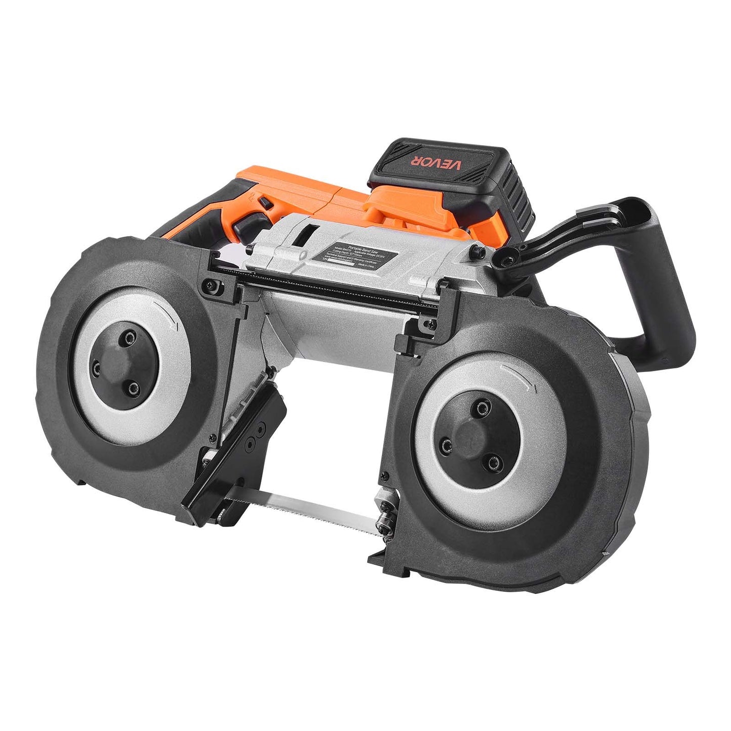 20V Portable Band Saw Kit, 127 mm x 115 mm Cutting Depth, AC 220V, 360W Bandsaw with Brushless Motor, 4.0 Ah Battery, Cordless and Compact Portaband, 0-120 m/min Variable Speed, for Cutting Metal, Wood