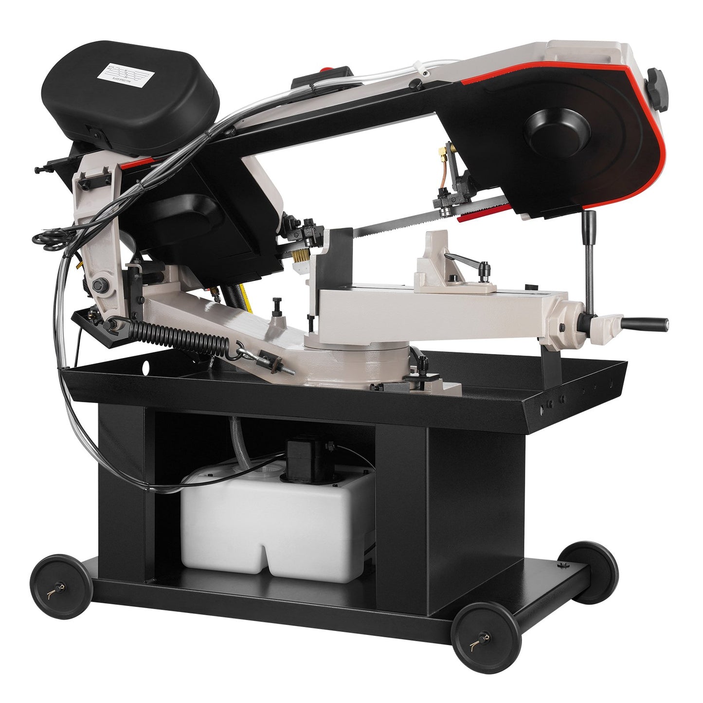 Metal Horizontal Band Saw, 178 x 209 mm(7 x 8.25 in) Rectangular Cutting Capacity, 220V Metal Vertical Cutting Bandsaw with 1.1 kW Motor, 0-45° Angle Adjustment, Variable Speed, for Metal, Wood, and Plastic
