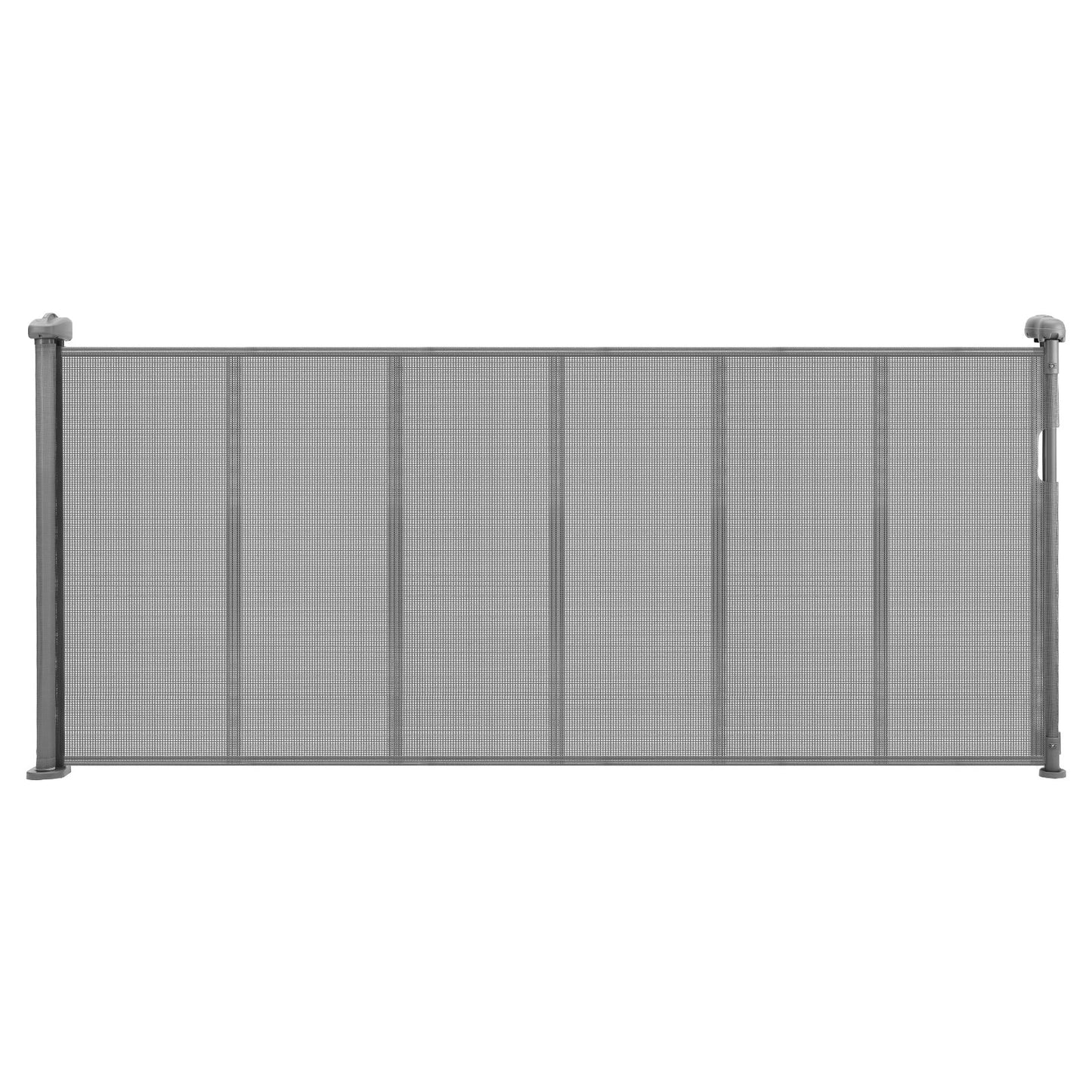 Retractable Baby Gate, 870 mm Tall, Extends up to 1800 mm Wide, Retractable Gate for Kids or Pets, Mesh Material, Easy to Install for Indoor Stairs, Doorways, Hallways, Playrooms, Gray