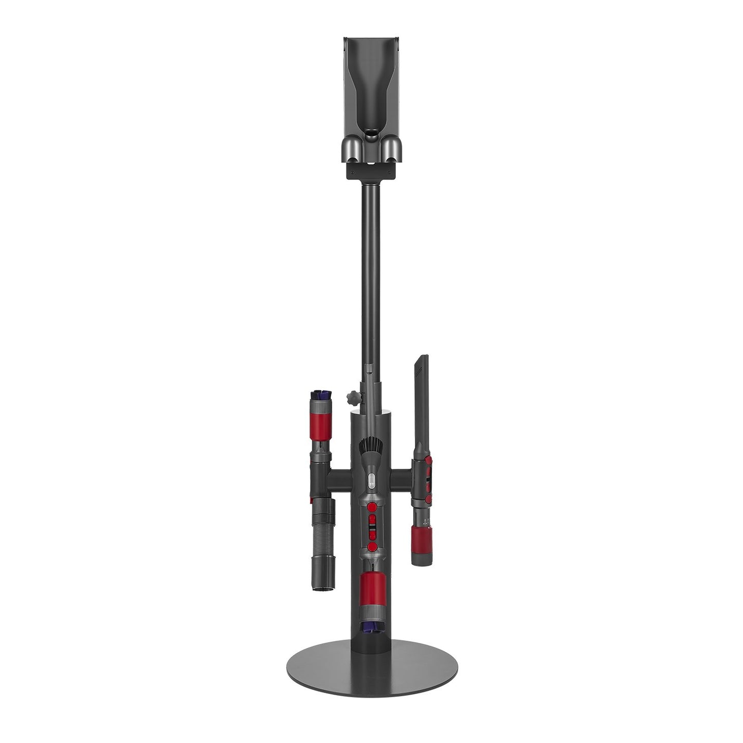 Vacuum Stand, Compatible With Dyson V7 V8 V10 V11 V12 V15 SV10 SV12 SV14 SV18 SV21 Upright Vacuum Cleaners & Accessories, Stable Vacuum Stand Holder with 3 Clips and Adjustable Height