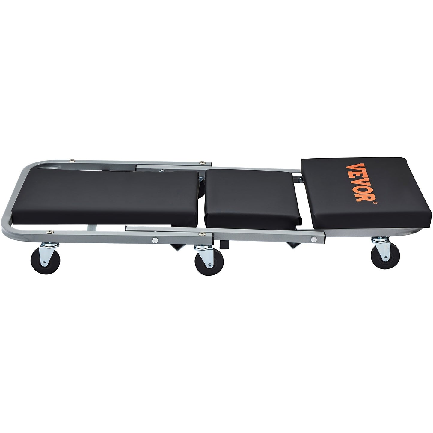 Z-Creeper Sitz, 2-in-1 Roll- und Klapp-Werkstattliege/Hocker, Tragkraft 136 kg, flache Werkstattliege mit 6 Rollen für Garage, Werkstatt, Autoreparatur, zum Liegen oder Sitzen, Schwarz