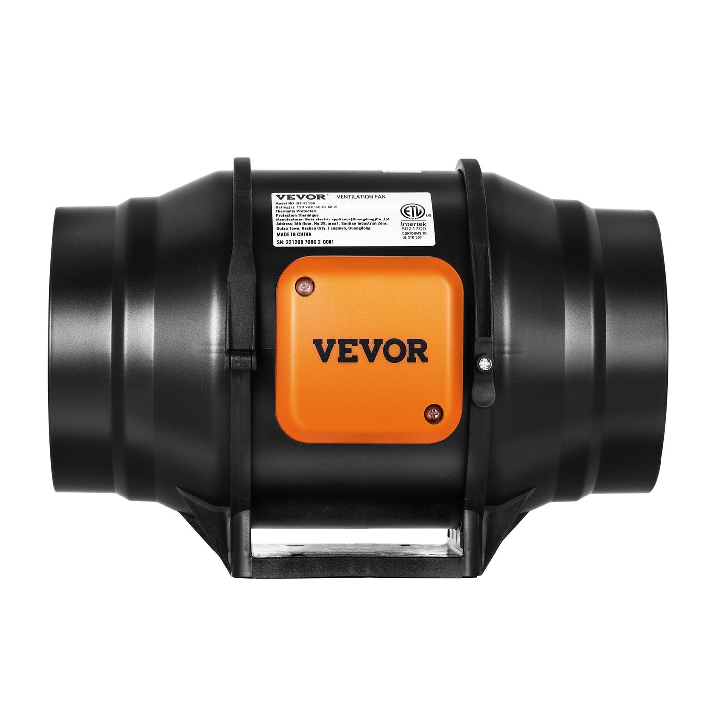 Inline-Rohrventilator, 152,4 mm, 323,7 CFM mit Drehzahlregler, leiser Wechselstrommotor, Abluftventilator für Kühlverstärker, Growzelte, Hydrokultur