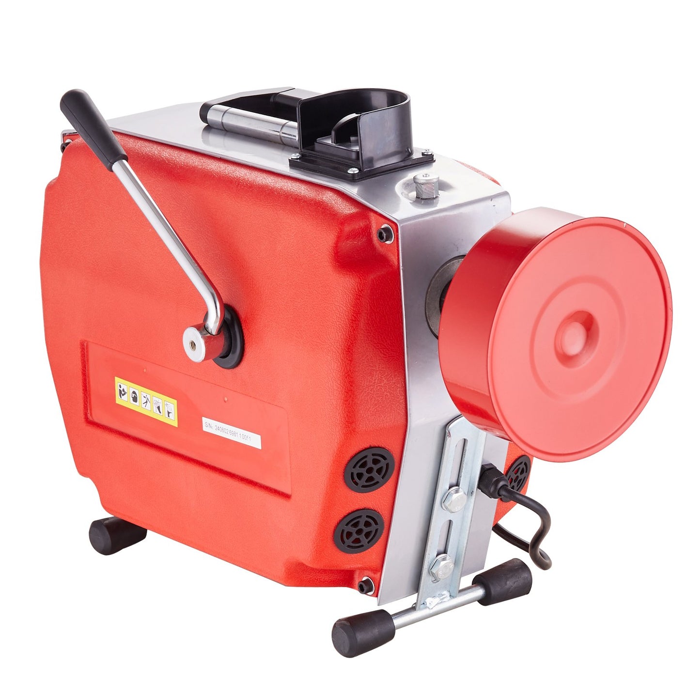 120 Fuß x 7/8 Zoll Abflussreinigungsmaschine, 420 W elektrische Abflussspirale mit manueller Zuführung - mit 6 Schneidmessern, 2 Stahlseilen (120 Fuß x 7/8 Zoll und 18 Fuß x 3/8 Zoll) und CW/CCW-Steuerung für Rohre von 1,9 Zoll bis 6 Zoll