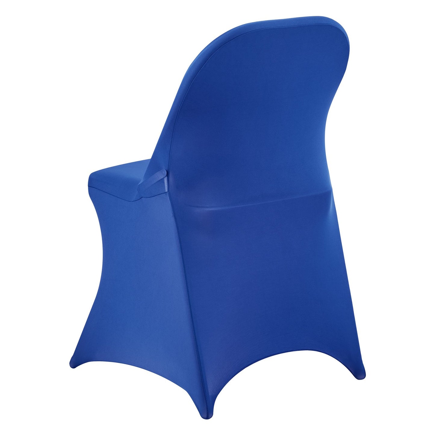 50 blaue Stuhlhussen aus Polyester-Spandex-Gemisch, dehnbare Überzüge für Hochzeitsfeiern, Bankette und andere fest installierte Stühle, passend für Stühle mit Maßen bis zu 45 x 46 x 77 cm (17,72 x 18,11 x 30,31 Zoll).