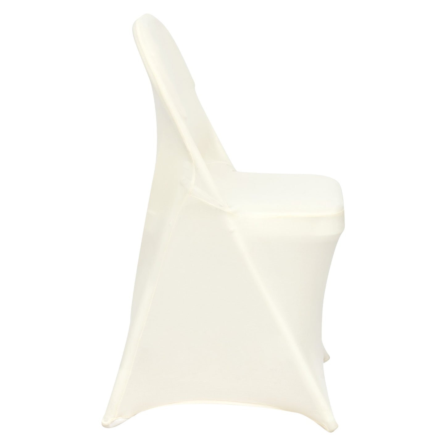 Stretch-Spandex-Klappstuhlhussen, universell passende Stuhlhussen, abnehmbare und waschbare Schutzhüllen, für Hochzeiten, Feiertage, Bankette, Partys, Feste und Essgelegenheiten (30 Stück, Elfenbeinweiß)