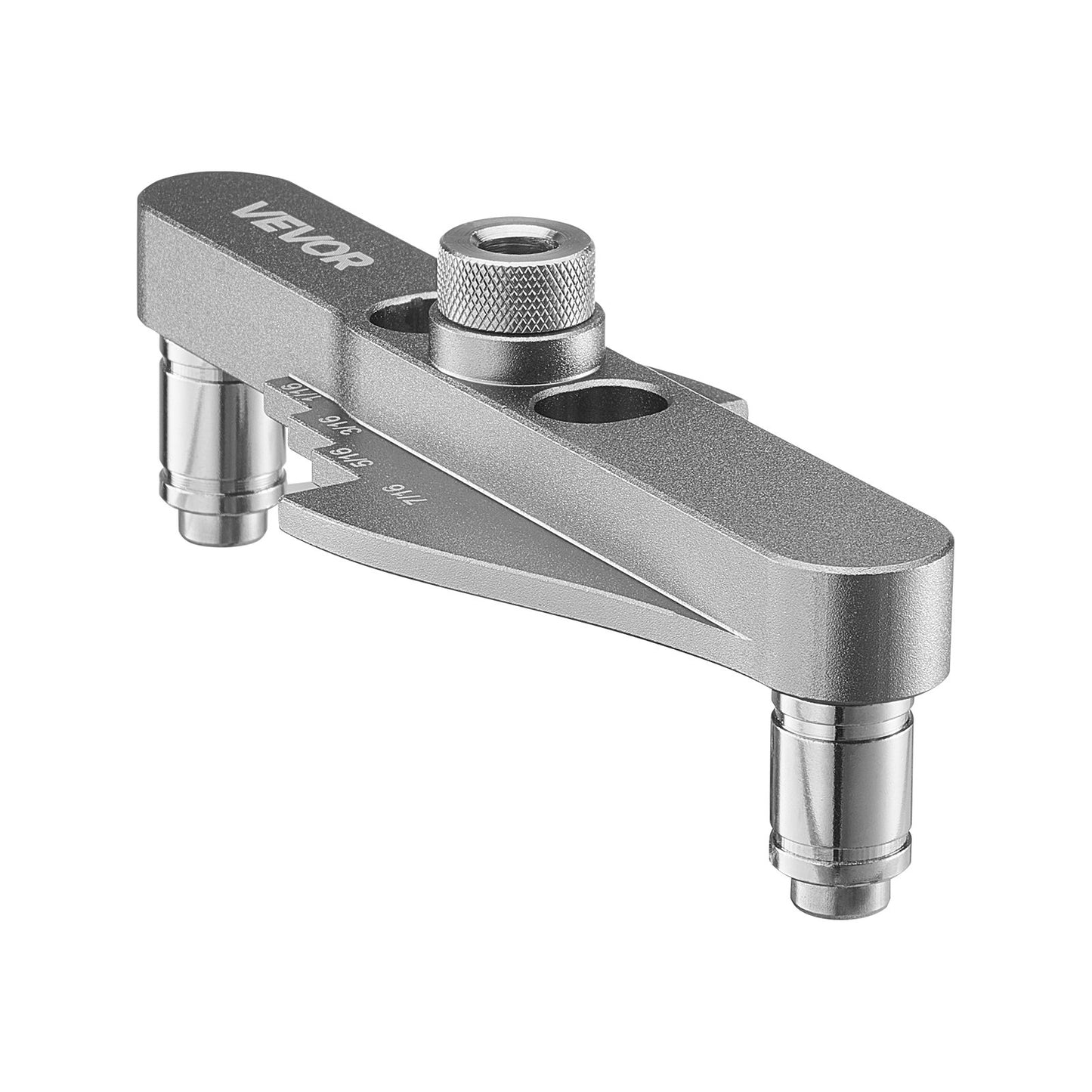 Doweling Jig Kit, Self Centering Dowel Drill Jig for Straight Holes, with Drill Bit Set 6.4 / 7.9 / 9.5 mm and Drill Bit Stop Collar Set, Aluminum Alloy Woodworking Tools for Drilling, Marking