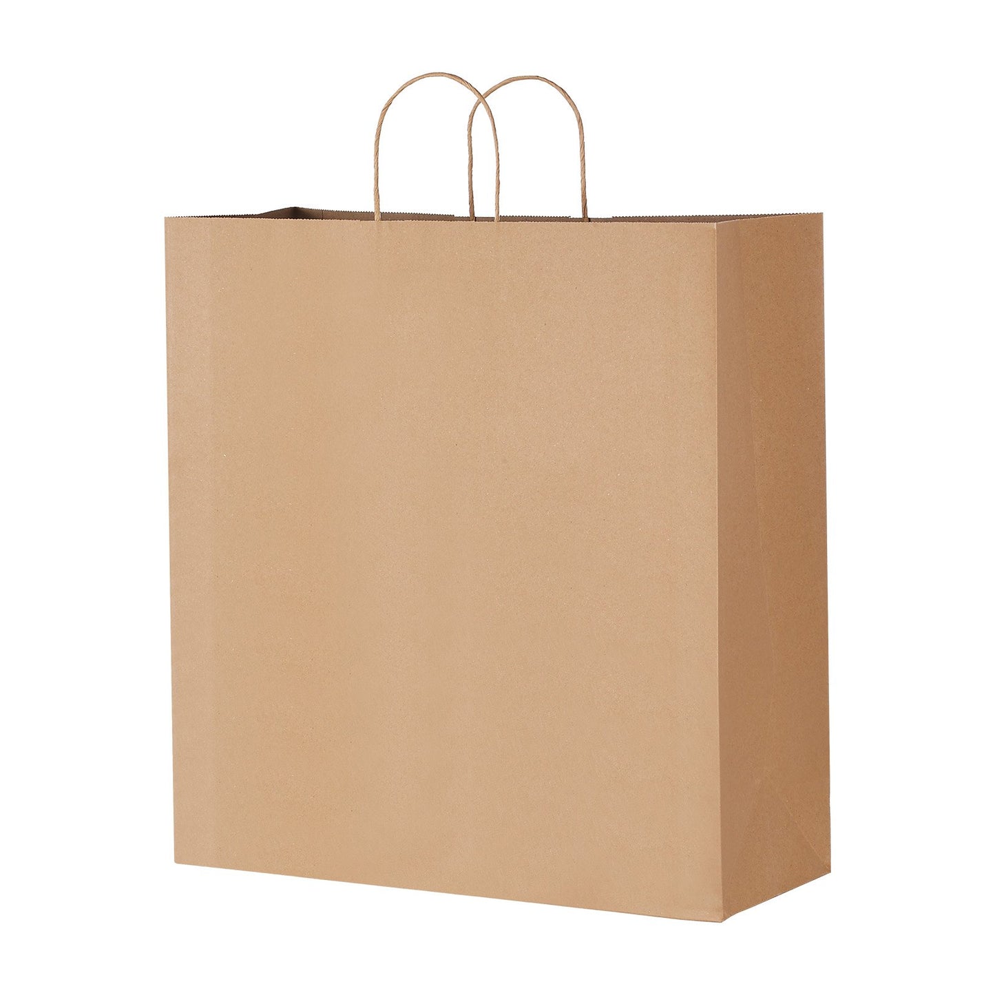 Kraft Paper Bags with Handles, 100Pcs 18 x 7 x 19 in, Large Paper Grocery Bags, Reusable & 100% Recycled Take-Out Sacks, Plain Party Bag Bulk for Birthday, Wedding, Business, Goody, Brown