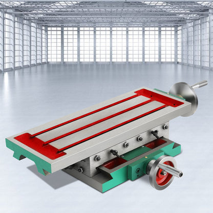 Milling Table 17.7×6.7Inch (450 x 170 mm) Compound Slide Milling Table 30KG Multifunction Worktable Cross Milling Machine Compound 2 Axis 4 Ways for All Drill Stands Bench Drilling Milling Machine