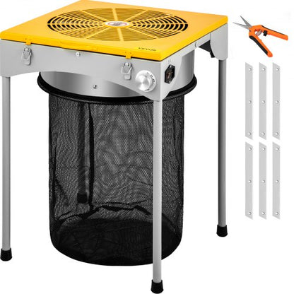 45,7 cm Tisch-Hydroponik-Elektro-Blattknospentrimmer mit 3 Geschwindigkeiten und 6 Ersatzklingen