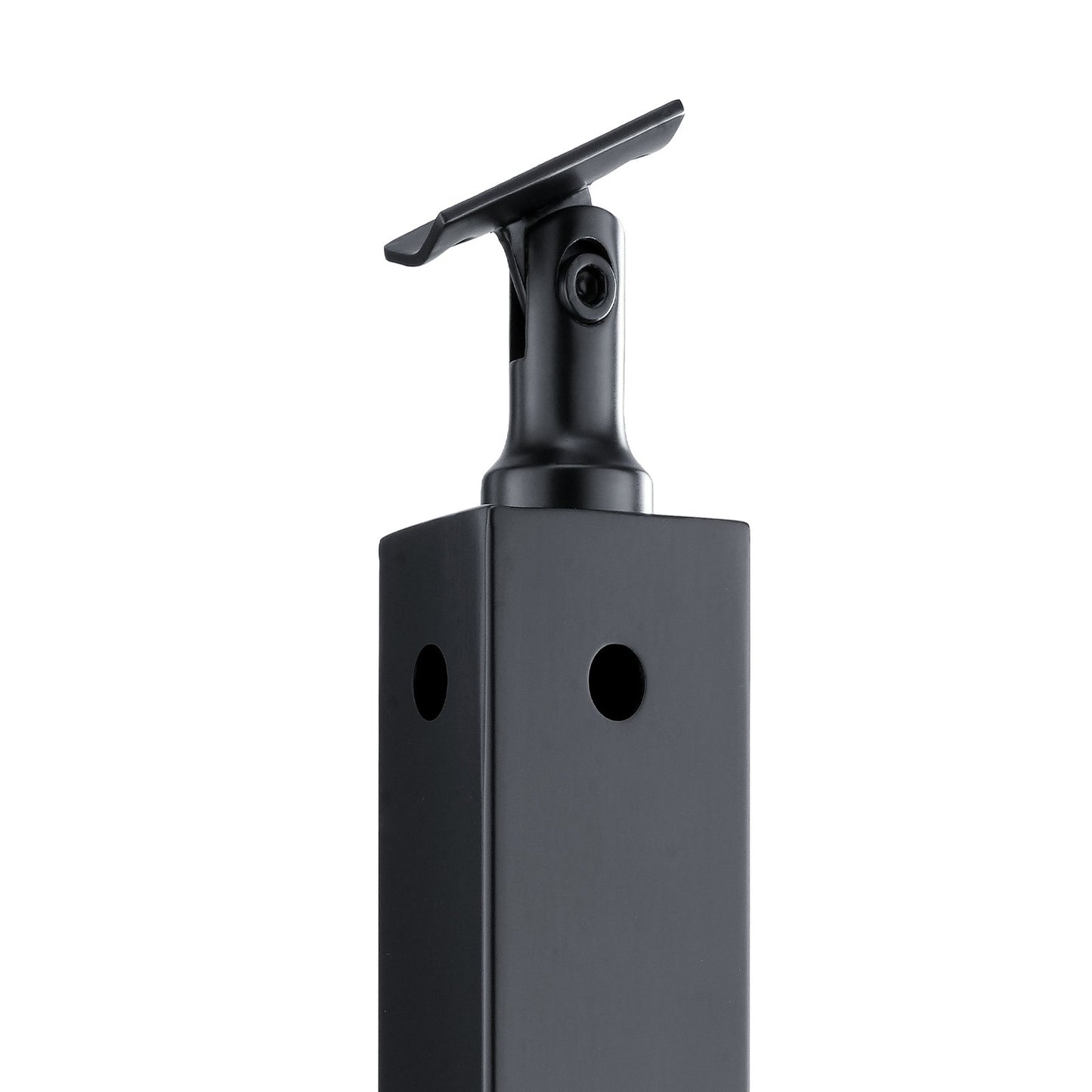 Cable Railing Post, 36x1x2 Inch Corner Railing Post, with L-Shaped Pre-Drilled Holes, Stainless Steel Cable Rail Post with Horizontal and Curved Bracket, 1-Pack, Black, 1JZLGZXHS914IVCFL001V0