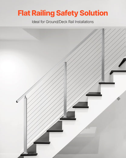 Treppengeländerpfosten aus Edelstahl, 42 x 2 x 2 Zoll, mit vorgebohrten 30°-Winkellöchern, inklusive horizontaler und gebogener Halterung, 1 Stück, Silber, 1JZLGZXYS1062TLWC001V0