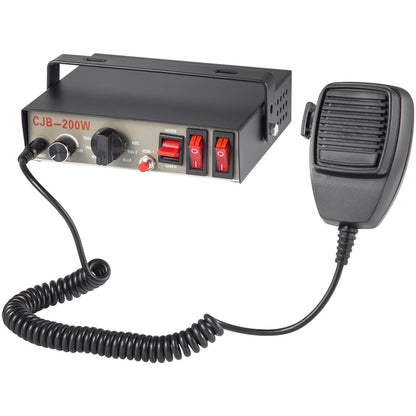 Sirenen-Set mit 8 Warntönen, 200 W, mit PA-Lautsprecher-Mikrofonsystem, Fahrzeugsirenenbox, geeignet für Polizei-, Krankenwagen-, Feuerwehr- und Einsatzfahrzeuge