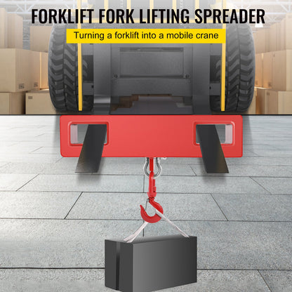 2 Ton Forklift Lifting Hook 4000 LBS/2000KG Capacity Lift Truck Fork Hoist Swivel Hook Mobile Crane Forklift Attachments