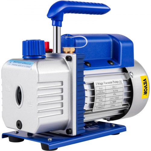 183 L/min(3CFM) 246W(1/3HP) Vacuum Pump Vacuum Pump 117 L/min(1.8CFM) 1 Stage Refrigeration Vacuum Pump Vacuum Chamber 1440RPM for the vacuum pumping with R12, R22, or R134a as a cold-producing medium