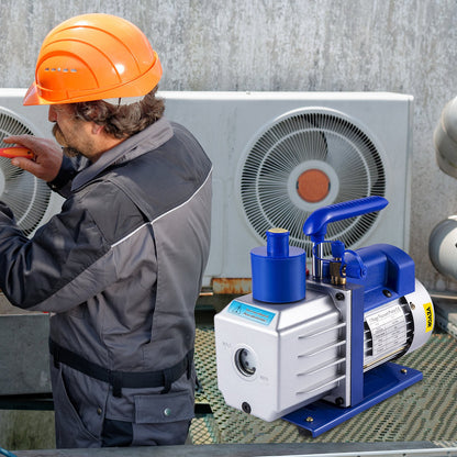 Vakuumpumpen-Set für Klimaanlagen, einstufige Vakuumpumpe 283 l/min (4,8 CFM), 246 W (1/3 PS), Luftvakuumpumpe mit 3-Ventil-Manometer-Set für Kältemittel in Klimaanlagen