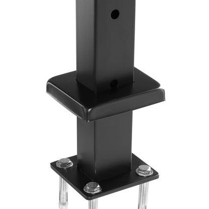 4er-Pack Kabelgeländerpfosten, 36 x 1 x 2 Zoll, horizontale Geländerpfosten mit vorgebohrten Löchern, Edelstahl-Kabelgeländerpfosten mit horizontaler und gebogener Halterung, Schwarz, 4JZLGZXHS914UUOI6001V0