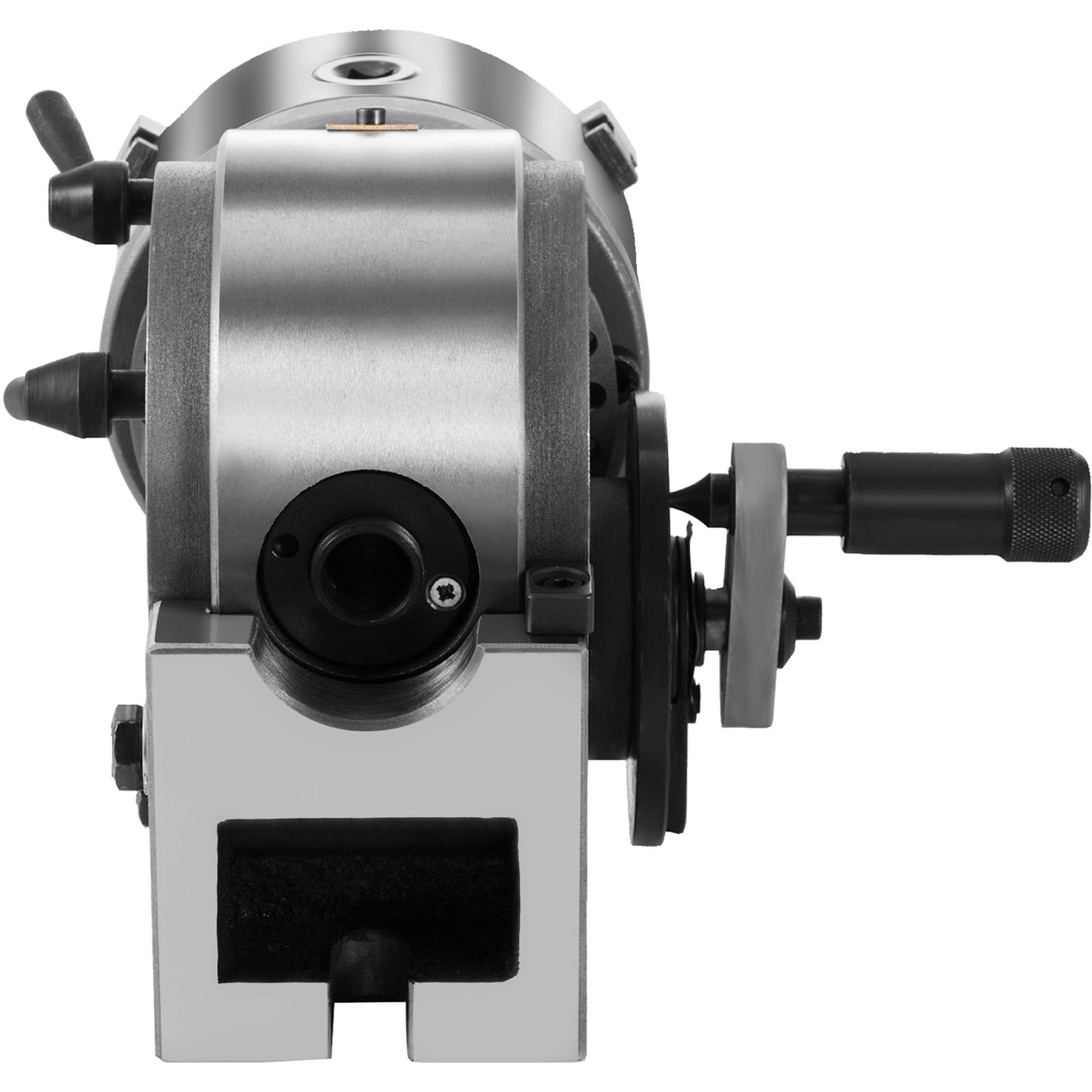 BS-0 Precision Dividing Head, Horizontal Dividing Head with 3-Jaw Chuck, MT2 Tailstock BS-0 12.7 cm Semi Universal Dividing Head for Milling Machine Mill Gear Cutting