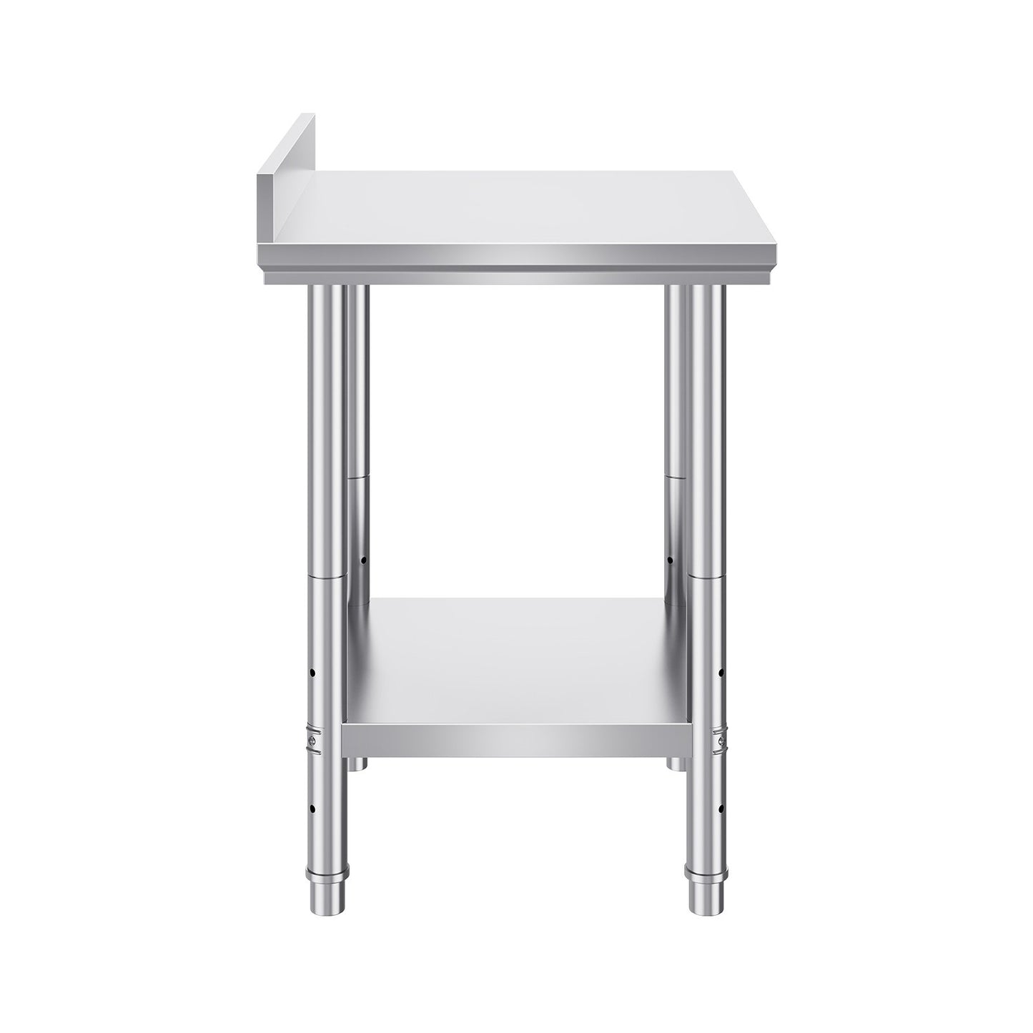 Work Table 24 x 24 x 34 Inches NSF Stainless Steel Work Table for Commercial Kitchen Prep Workbench 60X60X88cm with Lower Shelf Work Table Silvery for Commercial Kitchen Restaurant