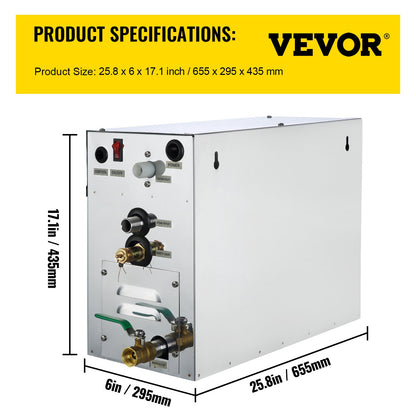 9-kW-Dampfgenerator, Dampfgenerator für Spa-Bereiche mit Digitalanzeige, 35–55 °C, Sauna-Dampfgenerator für Zuhause, gewerblicher Dampfgenerator-Bausatz, Dampfbadgenerator