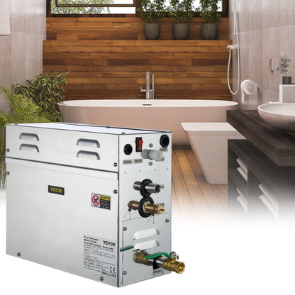 9-kW-Dampfgenerator, Dampfgenerator für Spa-Bereiche mit Digitalanzeige, 35–55 °C, Sauna-Dampfgenerator für Zuhause, gewerblicher Dampfgenerator-Bausatz, Dampfbadgenerator