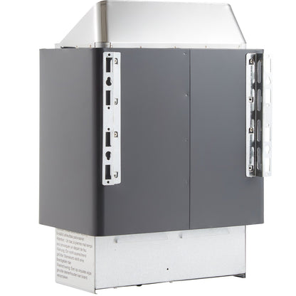 9-kW-Elektro-Saunaofen mit externer Steuerung, Edelstahl, für Räume von 9–13 m³