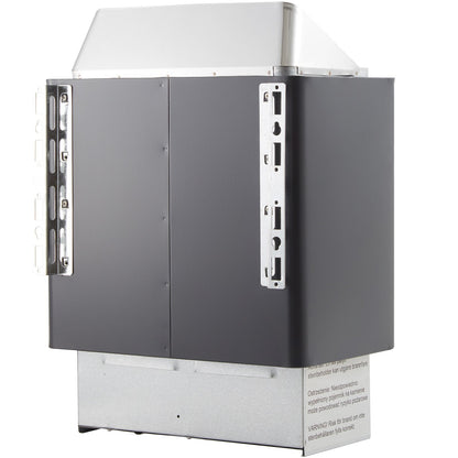9-kW-Elektro-Saunaofen mit externer Steuerung, Edelstahl, für Räume von 9–13 m³