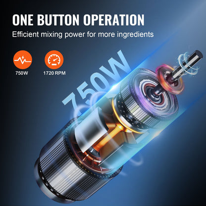 Food Processor & Vegetable Chopper, 7 Quart Bowl, 750W Food-Grade Stainless Steel Food Processor Chopper with 2 Extra S-Curve Blades, Multifunctional for Chopping Vegetables, Meat, Grains, Nuts