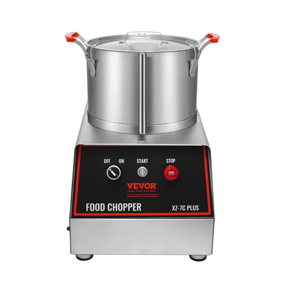 Food Processor & Vegetable Chopper, 7 Quart Bowl, 750W Food-Grade Stainless Steel Food Processor Chopper with 2 Extra S-Curve Blades, Multifunctional for Chopping Vegetables, Meat, Grains, Nuts