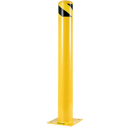 Sicherheitspoller 42" x 5,5", 5-1/2" Außendurchmesser, 42" Höhe, Sicherheitsbarriere aus gelb pulverbeschichtetem Stahlrohr, inklusive 4 kostenloser Ankerbolzen, für verkehrsrelevante Bereiche
