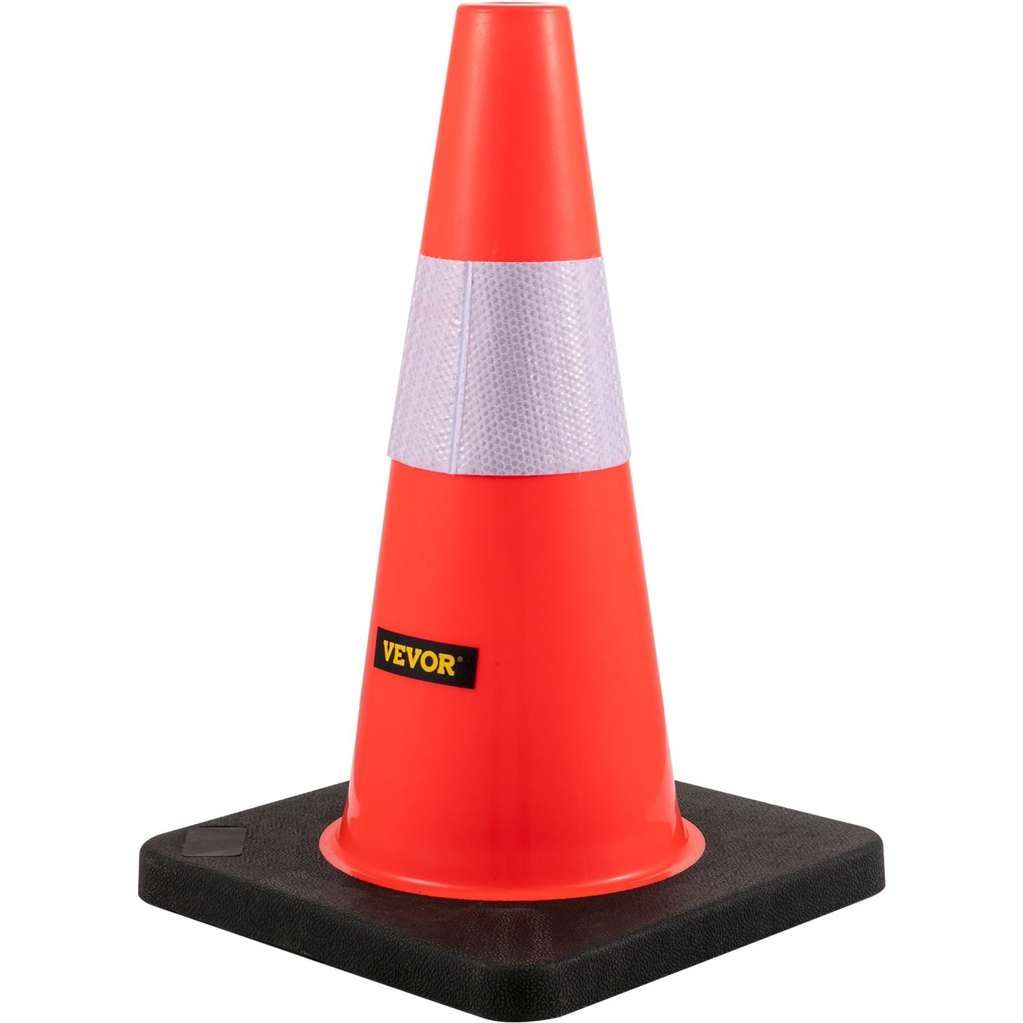 Safety Cones, 18 in/45 cm Height, 5 PCS PVC Orange Traffic Cone with Reflective Collar and Black Weighted Base, Used for Traffic Control, Driveway Road Parking and School Improvement